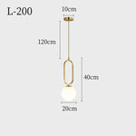 suspension lumineuse moderne sphérique blanche dorée minimaliste chambre salonhôtel