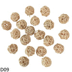 décoration intérieure boules rotin artificielles couleur rouge jaune vert rose blanc noir