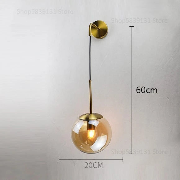 lampe murale moderne or transparent fixée mur ampoule led 220v 249lm 3ans garantie
