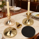 bougeoirs vintage or argent cuivre support bougie classique fer forgé romantique decoration intérieure table