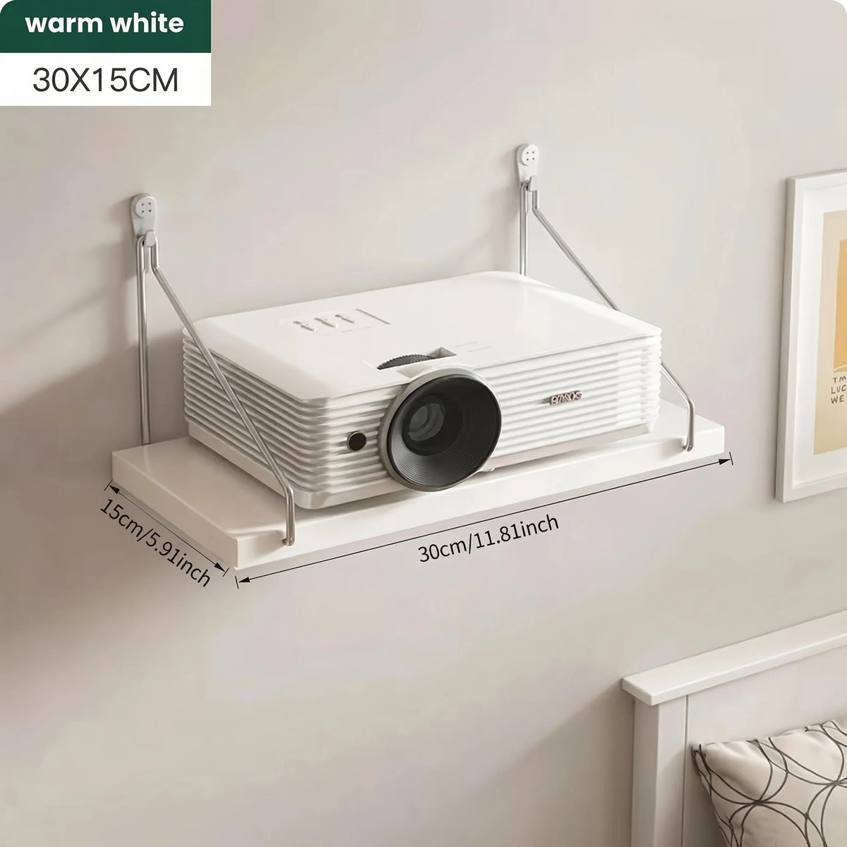 projecteur blanc moderne sans perçage clips support mural table hy300 l018 hy320