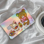 autocollants carte d'identité dessin animé rilakkuma chats motifs floraux multicolore résistants eau protection vinyl