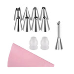 kit pâtisserie sacs pâte douilles métalliques tampons outils pâte silicone couleurs violet rose bleu