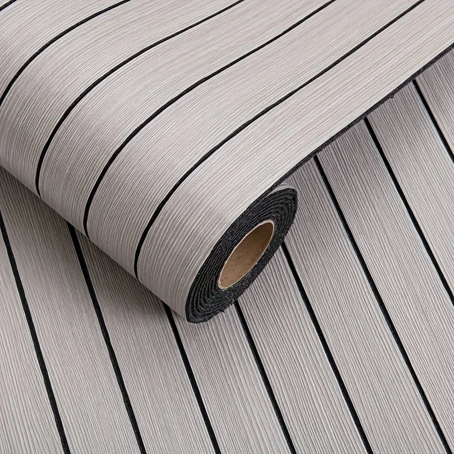 papier peint auto adhésif moderne rayures verticales beige clair enfant chambre cuisine résistant eau
