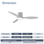 ventilateur moderne noir bois led télécommande minimaliste chambre
