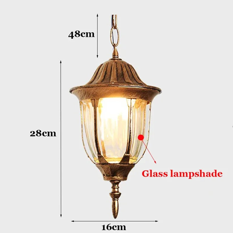 lampe suspendue bronze noir transparente classique rayures verticales salon chambre hall echangement ampoule echangable