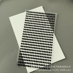 sticker 3d noir coeurs étoiles gouttes adhésif décoratif enfants ongles carnet visage