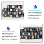 ruban led 5050 rgb 12v 60leds pcb noir adhésif moderne contrôleur cable connexion
