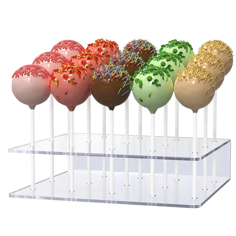 présentation transparente acrylique cake pops lollipops mariage anniversaire noël décoration pâtisseries fleurs ballons guirlandes