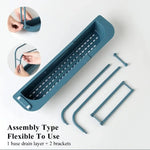 support vaisselle bleu moderne imperméable taille réglable clips