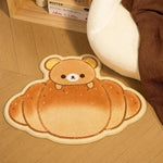 tapis décoration kawaii ours mignon pelucheux antidérapant intérieur maison salle bain chambre entrée