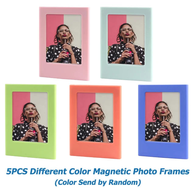 cadres photo magnétiques bleu clair rose noir blanc vert orange gris jaune modernes minimalistes
