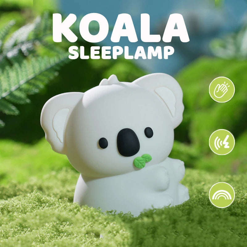 lampe nuit koala blanc mignon led rechargeable voice control 2000lm vacances chambre enfant