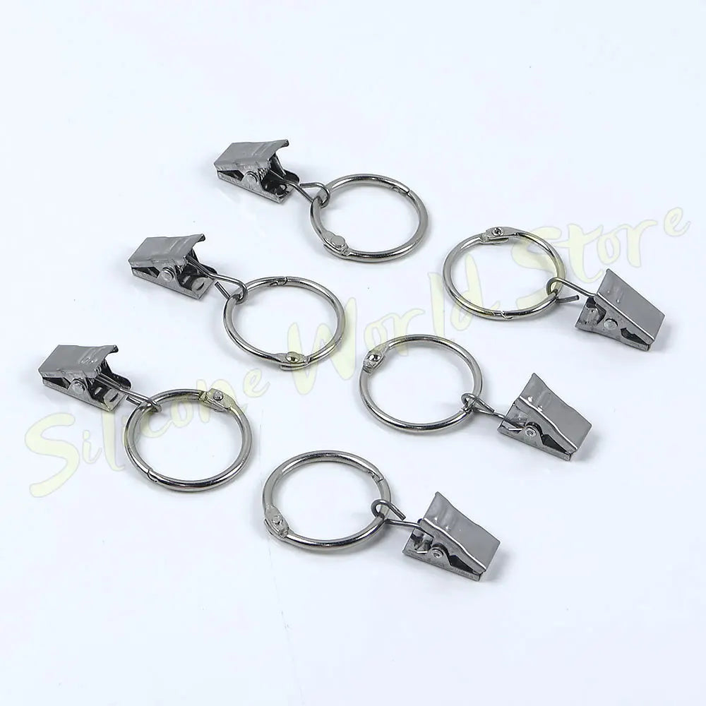 clips porte clés anneaux argentés clips métal inoxydable moderne accessoire ouverture fixations 10pcs