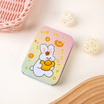 boîtes métalliques réutilisables dessins animés violet rose bleu vert clair pliage personnalisable bijoux pinces
