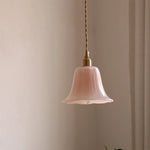 lampe suspendue vintage rose clair vert gradient laiton e14 salon restaurant chambrehôtel