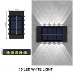 lumière solaire led extérieure étanche ip65 10led blanc chaud moderne fonctionnelle interrupteur on off