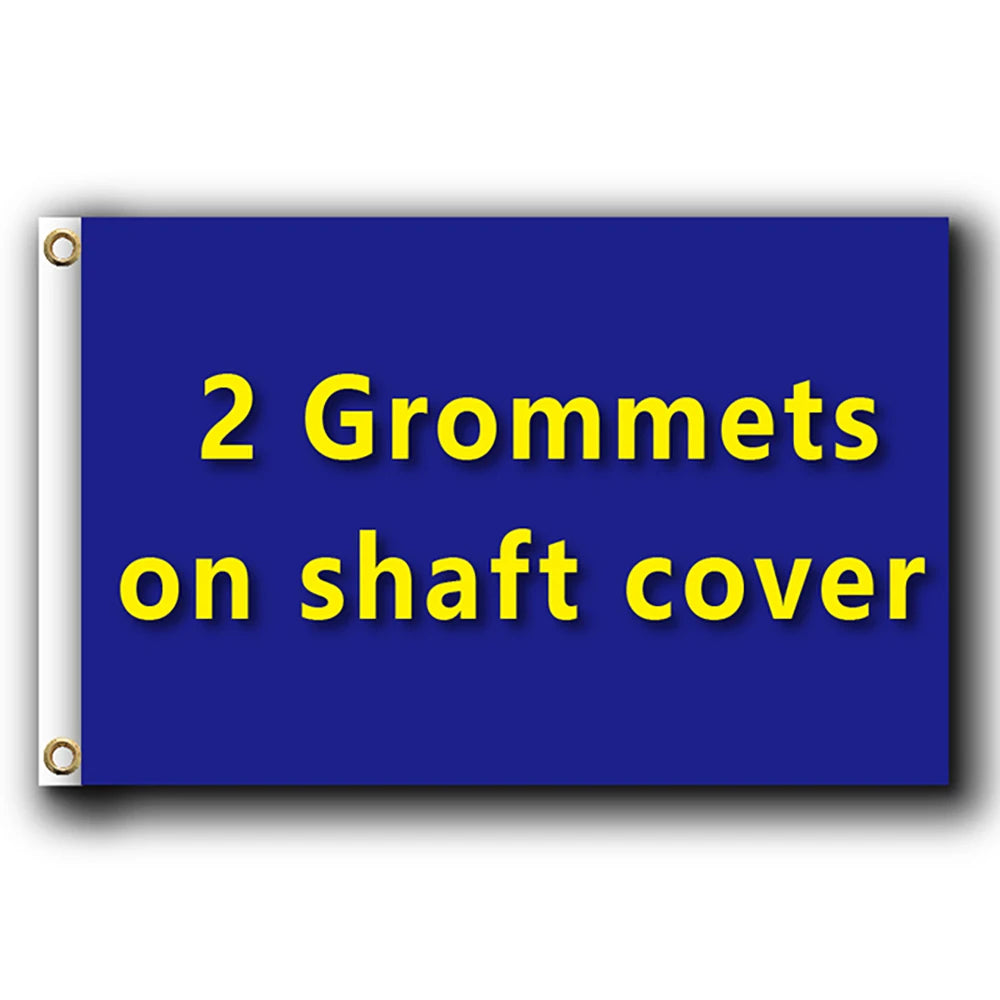 drapeau personnalisable bleu texte simple décoration polyester super tex