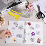 carnet notes blanc moderne 40 pages autocollantes motifs chiens stylos adhésifs spirale