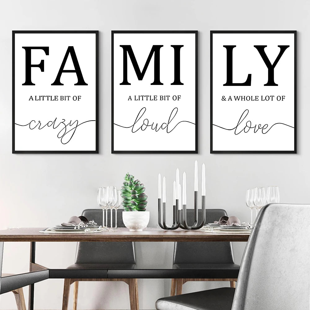 lettres calligraphie moderne minimaliste noir blanc affiche sans cadre salon chambre haut qualité imprimée