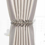 boucles or feuilles stylisées classiques métal inoxydable accessoires rideaux décoratifs haut gamme moderne