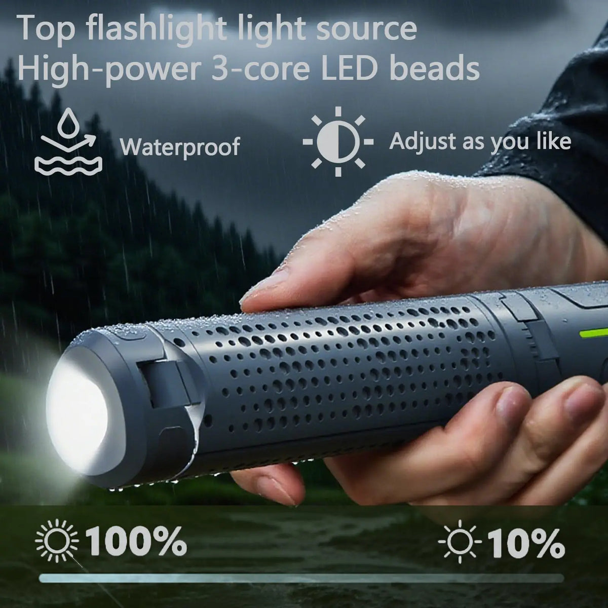 lampe camping rechargeable usb portable 8000mAh éclairage extérieur pliable trépied multifonctionnelle