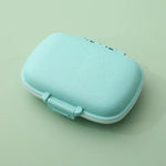 boîte pilules moderne portable compartiments repas jour rangement tablettes plastique mat vert rose bleu