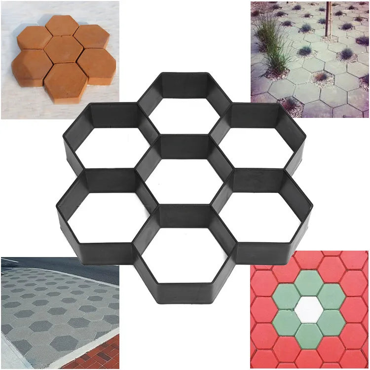moule pavés hexagonaux moderne noir géométrique pratique réutilisable guide d'utilisation