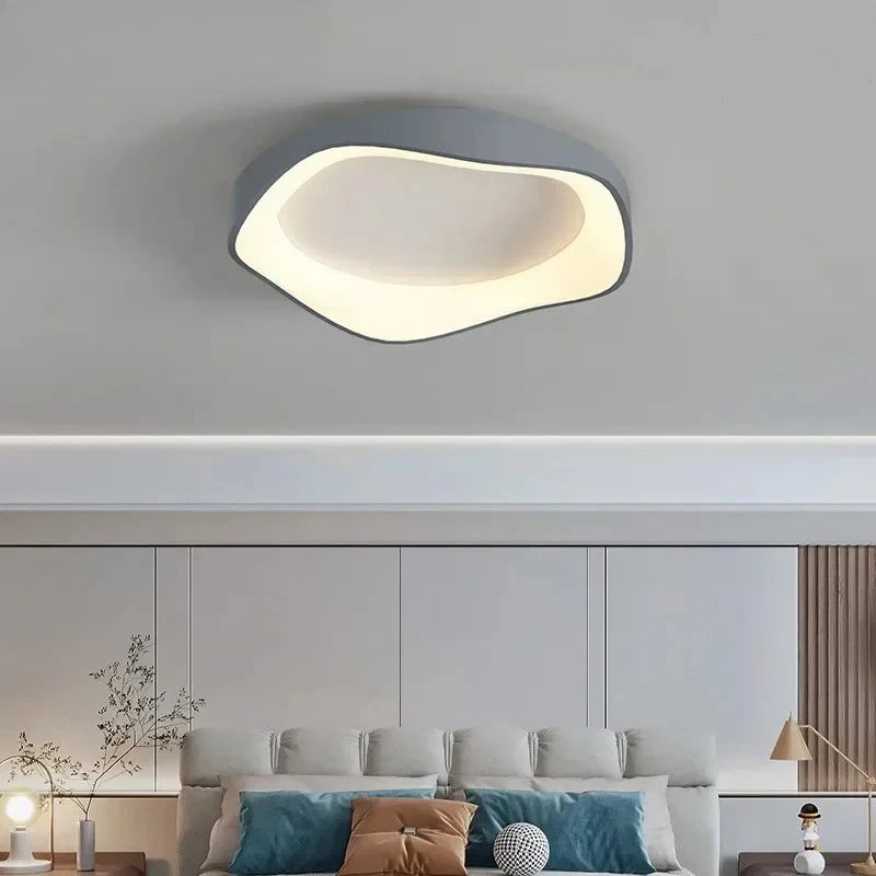lampe moderne ondulé blanc gris noir led 40cm 50cm contemporaine