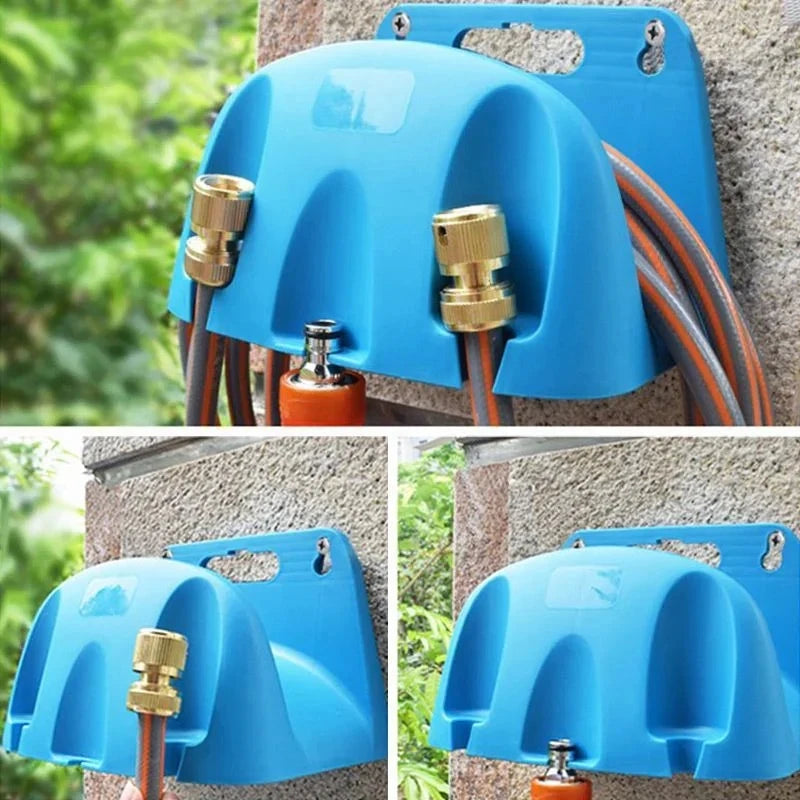 support mural réutilisable tuyau arrosage pistolet eau raccords respectueux environnement noir orange bleu turquoise