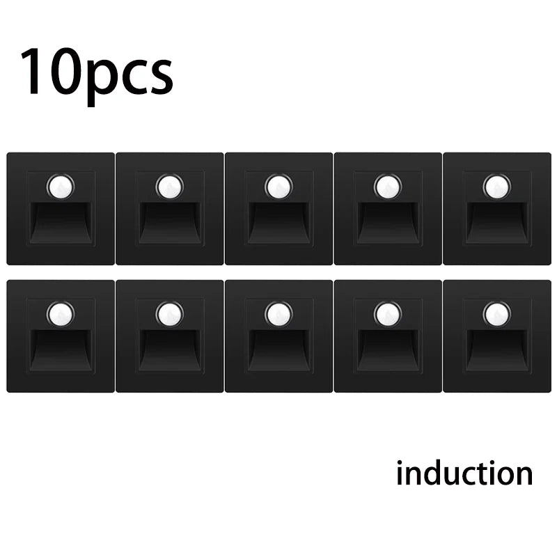 lampe led capteur mouvement noir blanc moderne minimaliste induction lumière chambre coucher