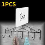 porte savon adhésif noir transparent moderne 14cm 6cm double crochet rangement salle bain cuisine