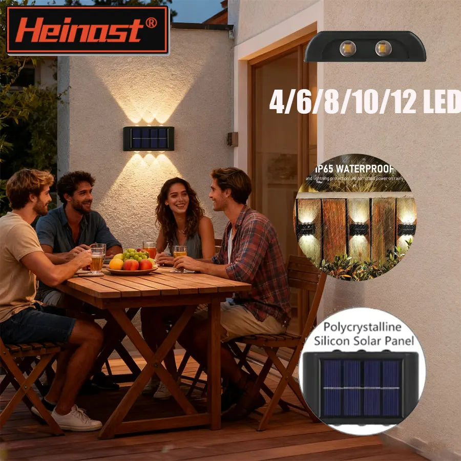 applique murale solaire moderne panneau polycristallin lampe led interrupteur tactile