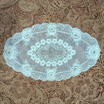 serviettes table blanc dentelle florale classique opaques polyester coton usage quotidien festive