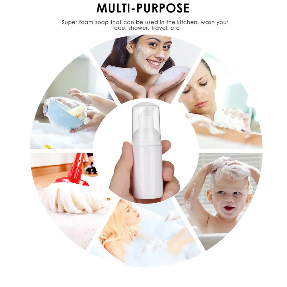 distributeur savon liquide transparent blanc moderne minimaliste 30ml 50ml 60ml 80ml 100ml Pompepression