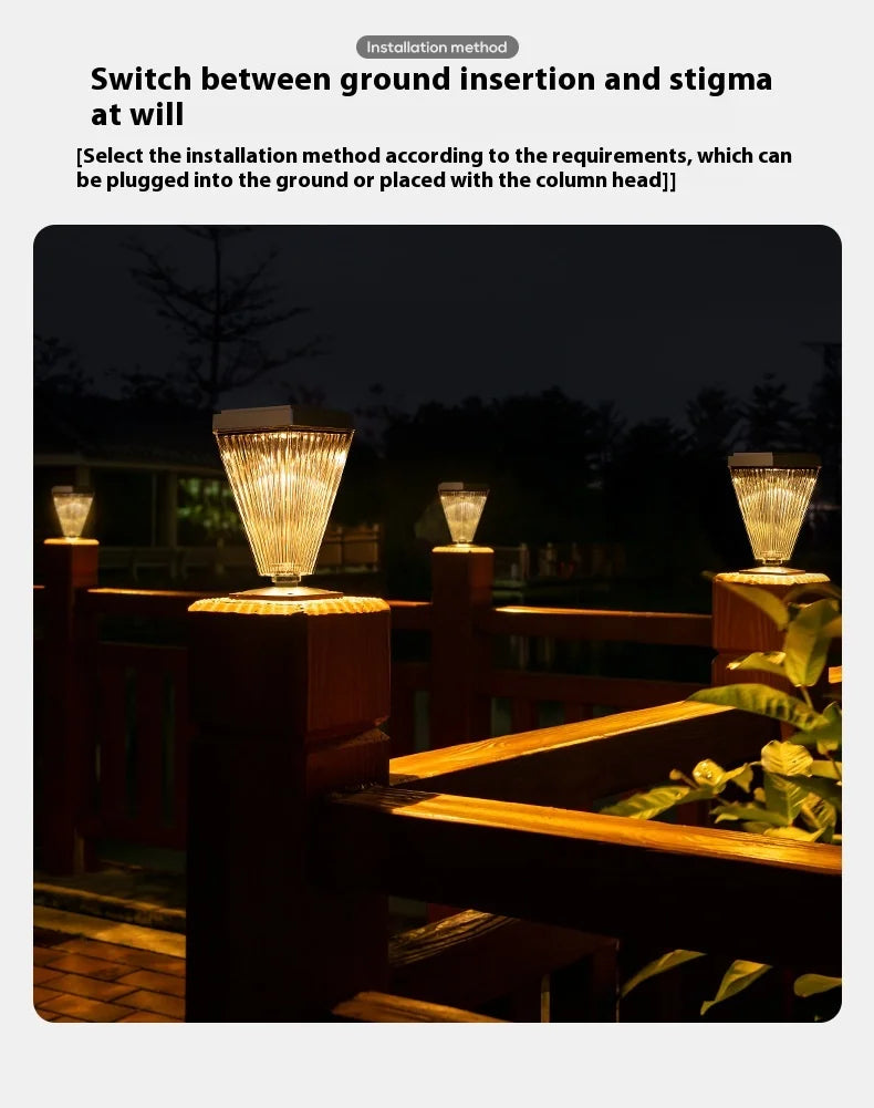 lampes solaires modernes haute luminosité led autonome noir blanc strass