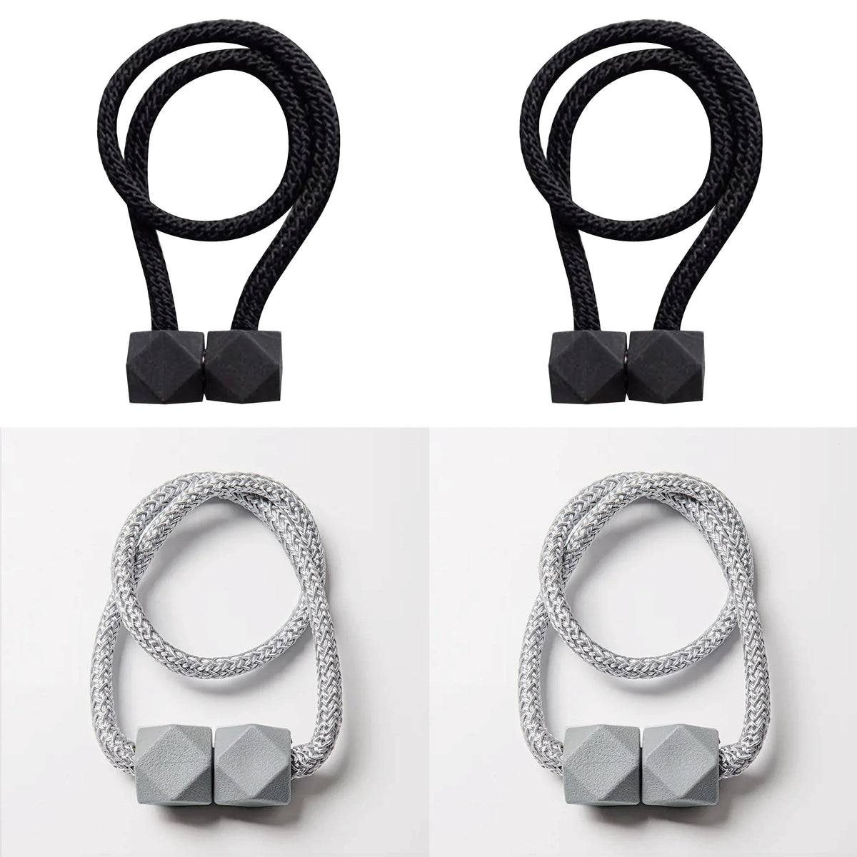 rubans rideaux adhésifs texturés gris noir blanc minimaliste moderne 42cm 2.5cm