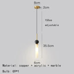 lampe suspendue moderne sphère noire tube blanc doré led salon chambre