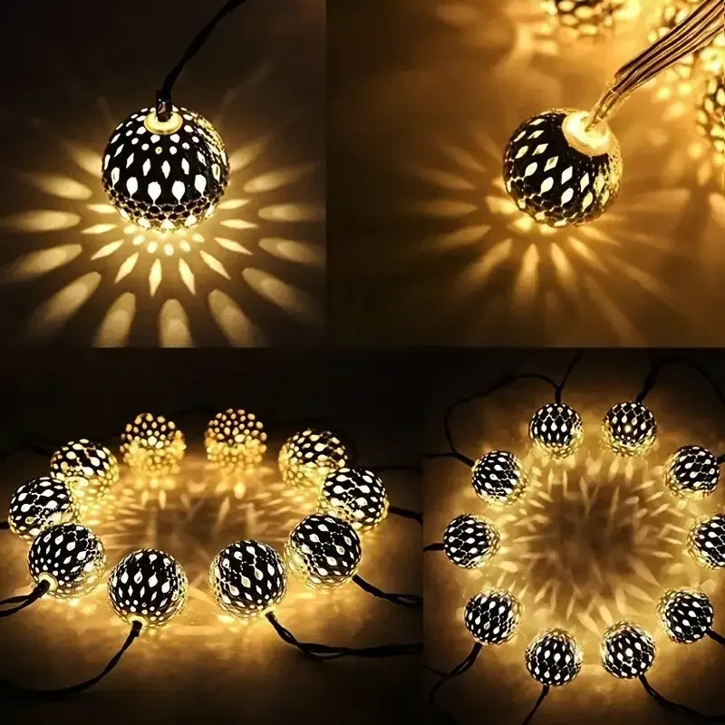 guirlande lumineuse solaire or moderne 20led 5mètres extérieure festive decoration