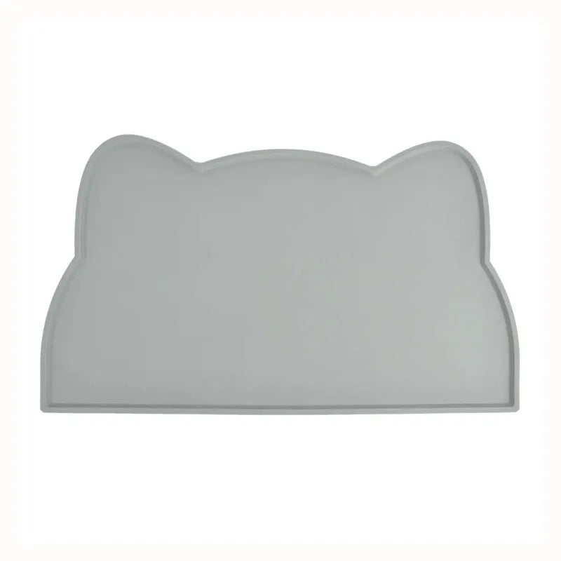 tapis animal compagnie gris bleu rose forme chat moderne assiettes nourriture eau imperméable laine