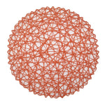 placemats tissés modernes beige rouge marron rose clair géométriques 38cm