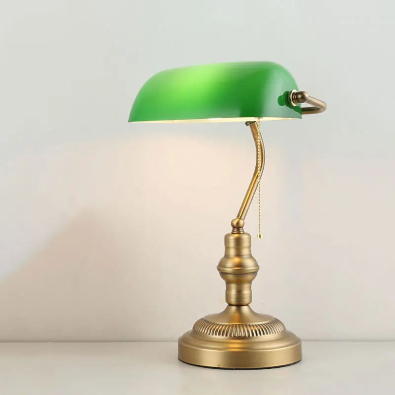 lampe table classique vert doré métal opac certifié chambre coucher