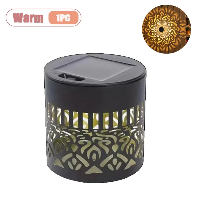 projecteur solaire multicolore mandala moderne adhésif extérieur jardin clôture patio nocturne