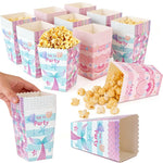 boîtes popcorn papier sirène bleu rose blanc fête anniversaire mariage poissons bulles