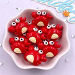 pendants animaux marins résine cartoon bleu vert rose poisson tortue crabe