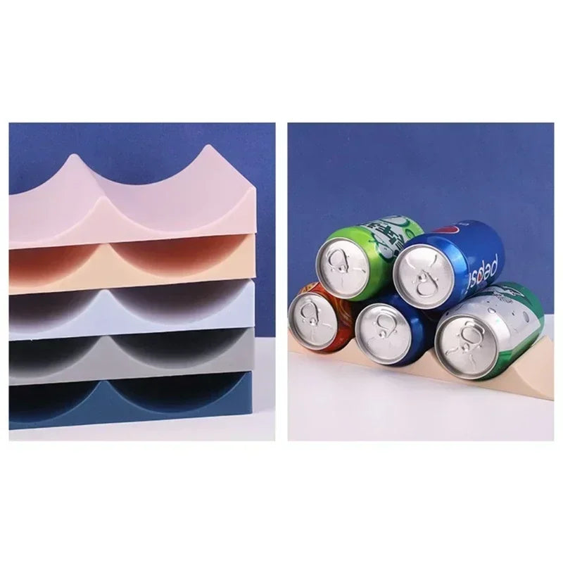 support mural canettes bleu marine rose pâle plissé moderne adhésifversible