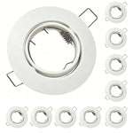 spots led modernes blancs gu10 downlights encastrables mr16 halogène 90260v métal rond