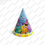 assiettes jetables anniversaire enfants dessins animés fleurs papillons couleurs unies star festive