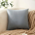 housses coussin carrées unies modernes beige gris orange lit décoration voiture