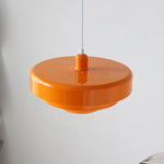 suspension lumineuse moderne orange métal scandinave éclairage salon restaurant maison